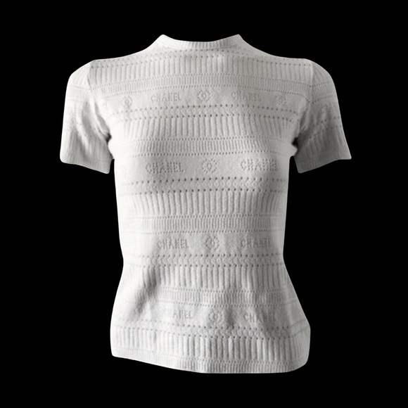 CHANEL Tops - CHANEL Vintage Logo Monogram Y2K Top